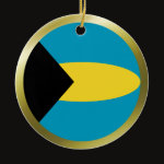Bahamas Fisheye Flag Ornament