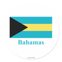 Bahamas Flag with Name stickers by Vexillophile Bahamas Flag with Name stickers