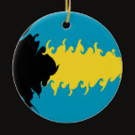 Bahamas Gnarly Flag ornaments
