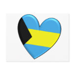 Bahamas Heart Flag Post Card