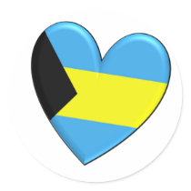 Bahamas Heart Flag stickers by WearFlags Bahamas Heart Flag stickers