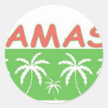 Bahamas Round Stickers