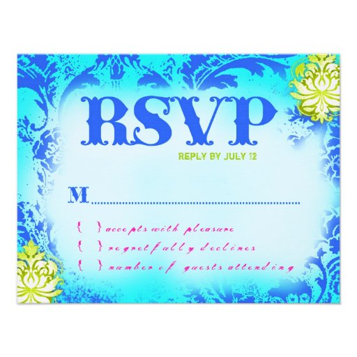 BAHAMAS RSVP 2 Linen Paper Personalized Invitations