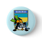 This cute panda loves to go scuba diving in the Bahamas! The Carribean has such beautiful coral reefs and marine life! Panda wears double tanks, a scuba mask & reg, and green fins. What a cutie! A great gift for any scuba diver who loves to go to the Bahamas.