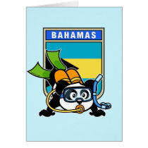 Bahamas Scuba Panda Greeting Card