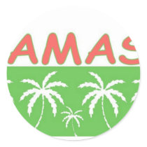 Bahamas Round Stickers