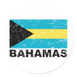 Bahamas Vintage Flag Stickers