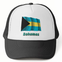 Bahamas Waving Flag with Name hats by Vexillophile Bahamas Waving Flag with Name hats