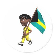 Bahamian Boy stickers by worldtees Bahamian Boy stickers