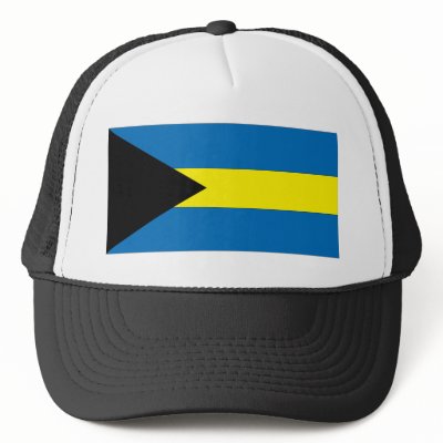 Bahamian Flag Hats by worldflagtshirts