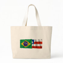 Bahia & Brazil Waving Flags Tote Bag