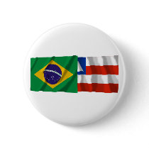 Bahia & Brazil Waving Flags Pin
