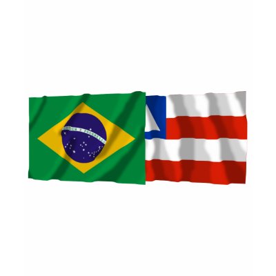 Bahia & Brazil Waving Flags T Shirt by Vexillophile