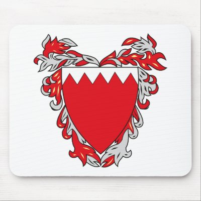 Bahrain Coat of Arms Mousepad by FlagTshirts