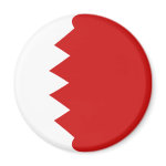 Bahrain Fisheye Flag Magnet
