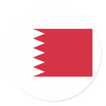 Bahrain Flag BH Round Sticker