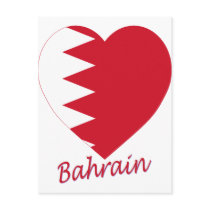 Bahrain Flag Heart postcards by Vexillophile Bahrain Flag Heart postcards