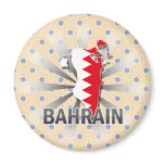 Bahrain Flag Map 2.0 Fridge Magnets