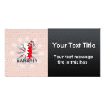Bahrain Flag Map 2.0 Photo Greeting Card