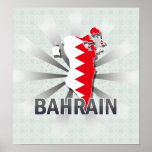 Bahrain Flag Map 2.0 Posters