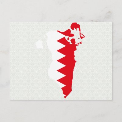 Bahrain Map Flag