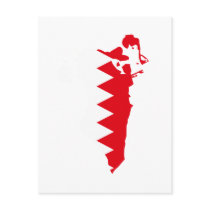Bahrain flag map postcards by FlagStore Bahrain flag map postcards