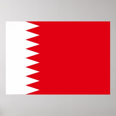 Bahrain Flag Print by coolcountry