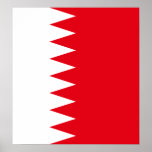 Bahrain High quality Flag Poster