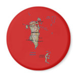 Bahrain Map Magnet