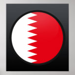 Bahrain quality Flag Circle Poster