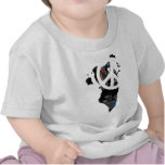 Bahrain Trendy Peace Sign with Bahraini map T-shirts