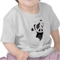 Bahrain Trendy Peace Sign with Bahraini map T-shirts