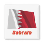 Bahrain Waving Flag with Name Refrigerator Magnets