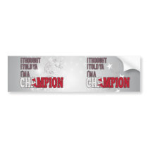 Bahraini and a Champion Bumper Sticker