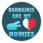 Bahrainis are my Homies Round Stickers