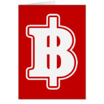 BAHT SIGN ฿ Thai Money Currency ฿ Greeting Cards