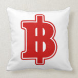 BAHT SIGN ฿ Thai Money Currency ฿ Pillow