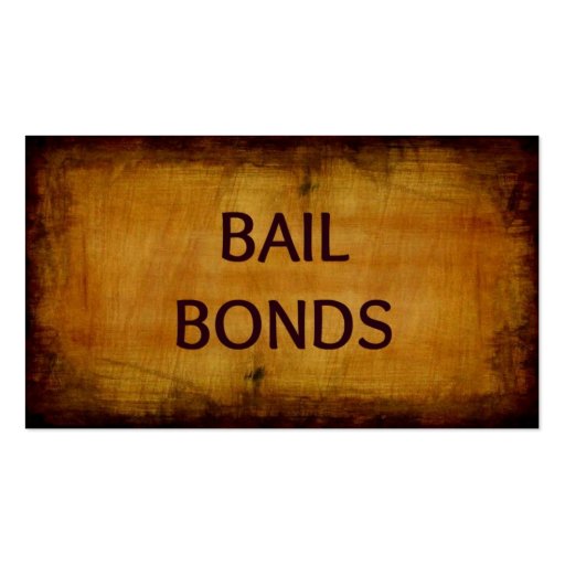 Bail Bonds Antique Business Card (front side)