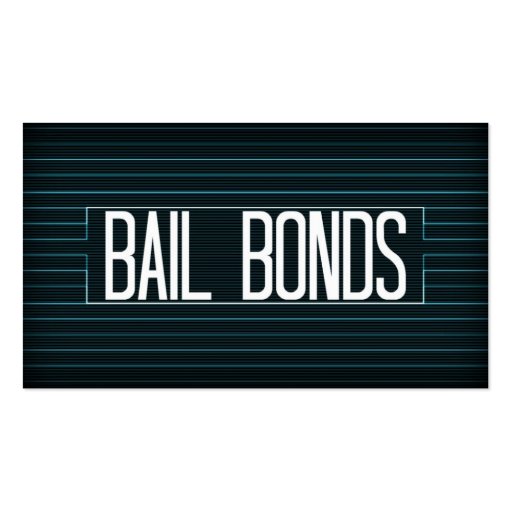 Bail Bonds Elegant Stripe Business Card (front side)