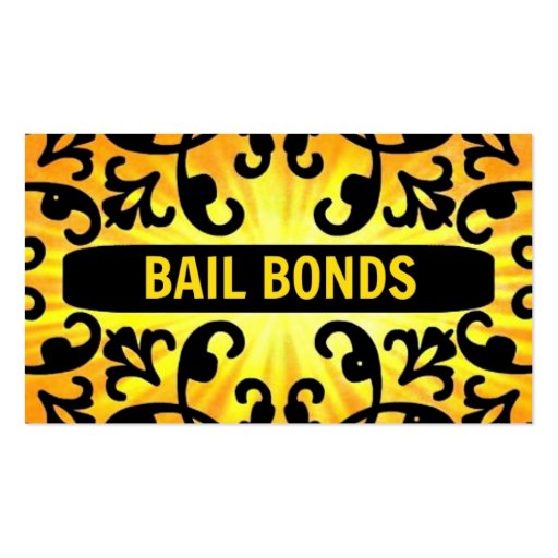 Bail Bonds Sunshine Damask Business Card