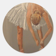 Bailarín de ballet 1 etiqueta redonda