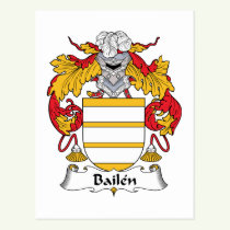 Bailen Family Crest Postcard