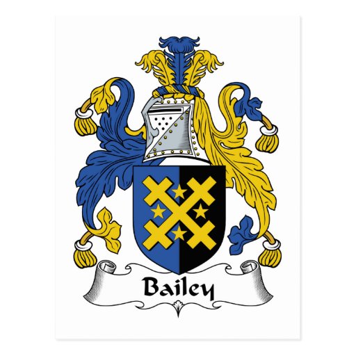 Bailey Family Crest Postcard Zazzle