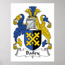 Bailey Family Crest Posters
