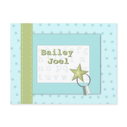 Bailey Joel Birth Announcement postcard