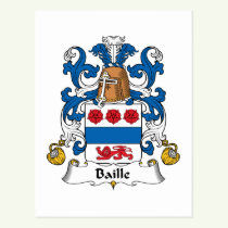 Baille Family Crest Postcard
