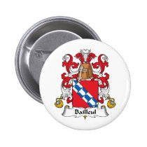 Bailleul Family Crest Button