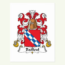 Bailleul Family Crest Postcard