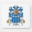 Baillot Family Crest mousepads by coatsofarms Baillot Family Crest mousepads