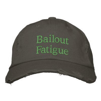 Bailout Fatigue Embroidered Hat by BreadandCircuses